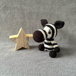 Zebedee the Zebra CE Tested Crochet Soft Toy