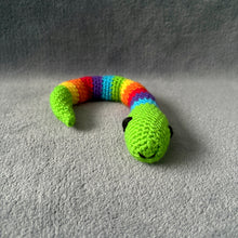 Silas the Snake – Handmade Rainbow Crochet Toy | CE Tested & Customisable